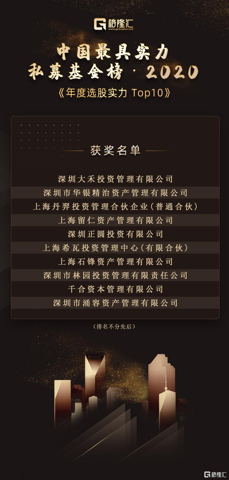 中国最具实力私募基金榜 · 2020 隆重出炉