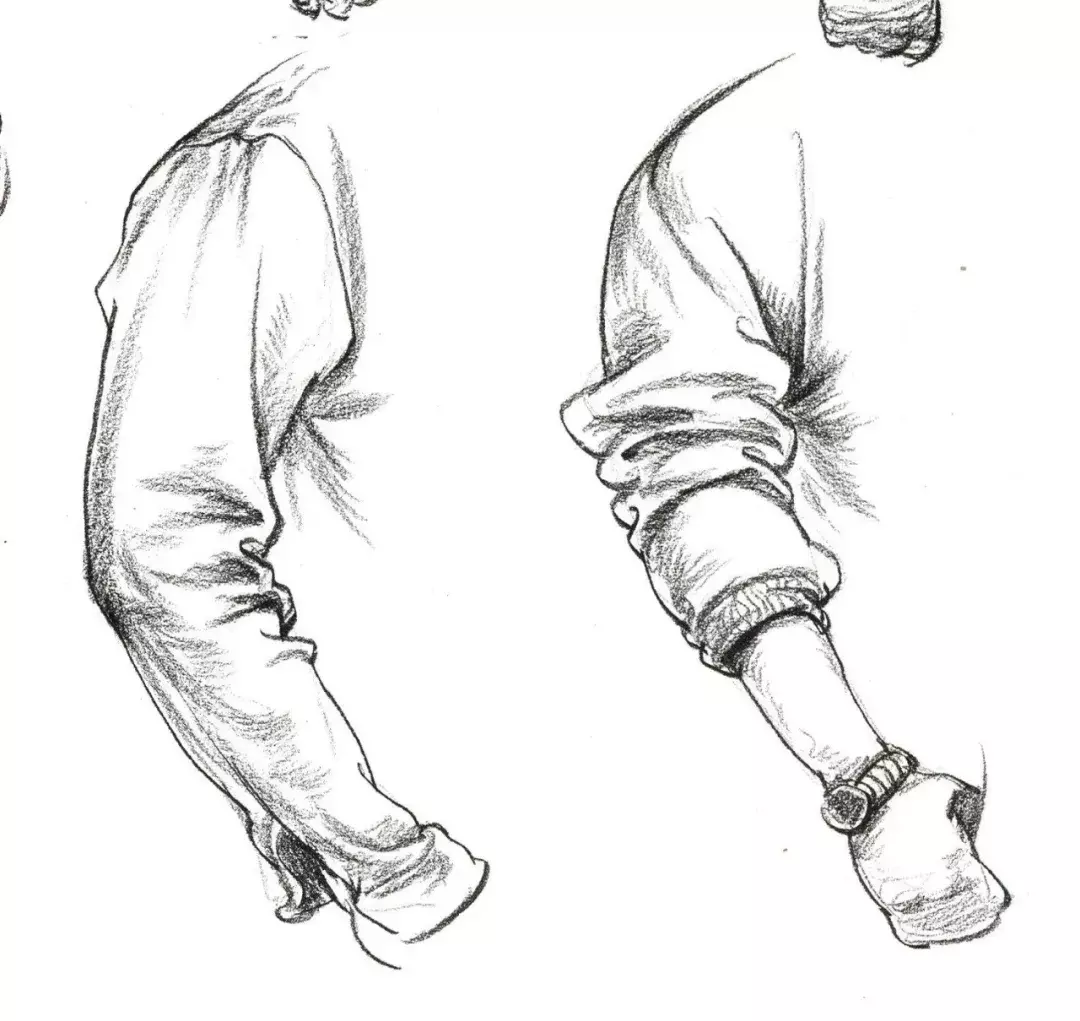 超强干货丨速写局部刻画之衣褶,速写中衣褶是表现出人物形态