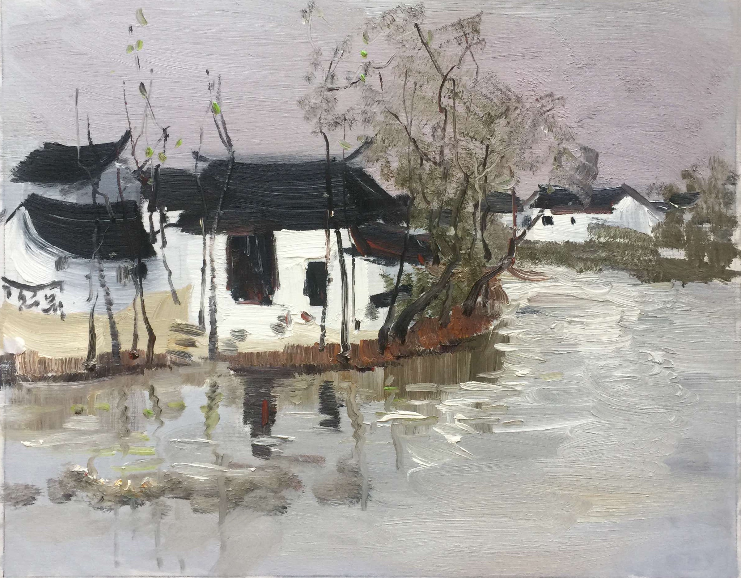 67岁实现儿时梦-常熟老年大学油画班首次开展