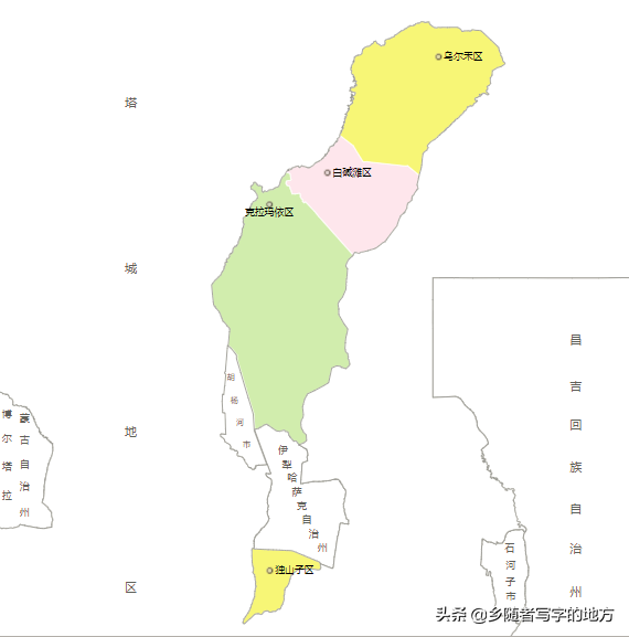 新疆行政区划图（新疆各地区最新最全行政区划图）