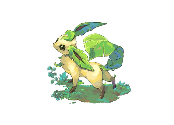 《精灵宝可梦》图鉴470:伊布进化里最没存在感的一只——叶伊布