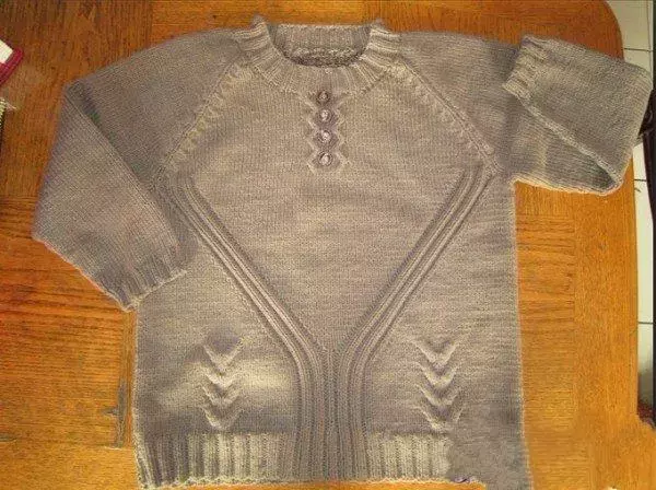 帅气大方的男孩纯棉线毛衣针织，非常简单，附编织说明