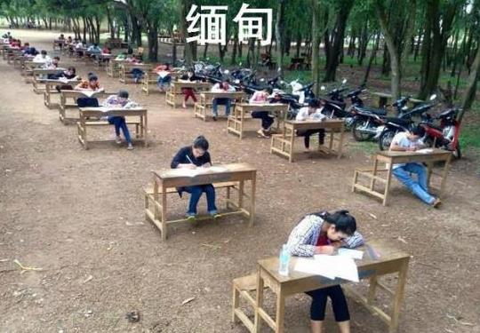 各国学校考场秩序比拼，泰国安静中国严肃，看到印度：是认真的吗