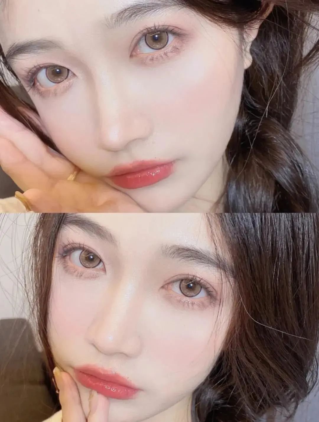 双眼皮,大眼睛已经过时了,现在的美女标准是这样.