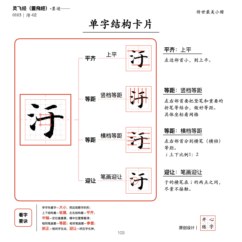 硬笔精临《灵飞经》｜（14_097-106）｜澡除五累，遺穢污之塵濁