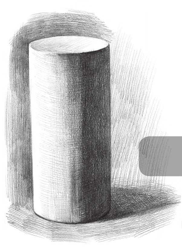 零基础几何体素描教程:分步骤讲解圆柱体画法,适合0基础 学习