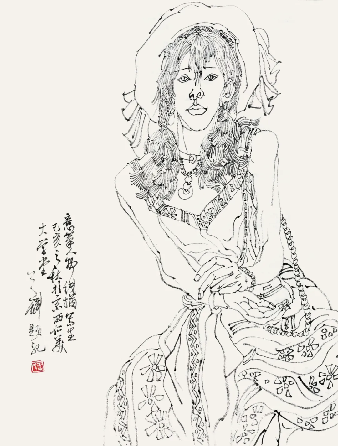 人物线描画人物线描画图片大全作品