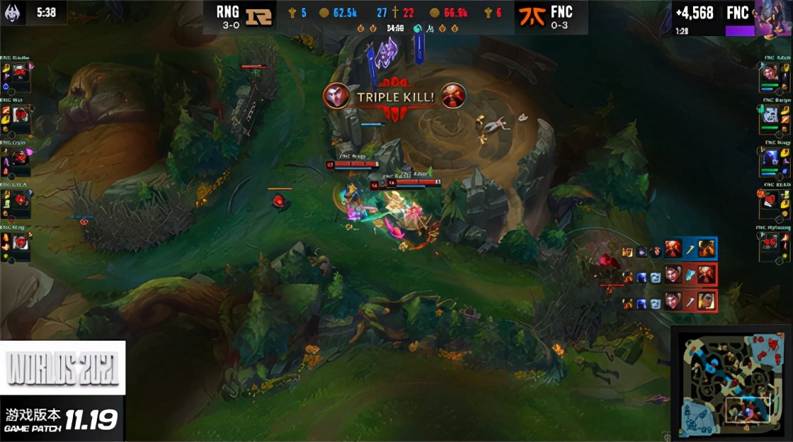 LOL-S11小组赛：Cryin妖姬致命失误痛失好局，FNC逆风翻盘复仇RNG