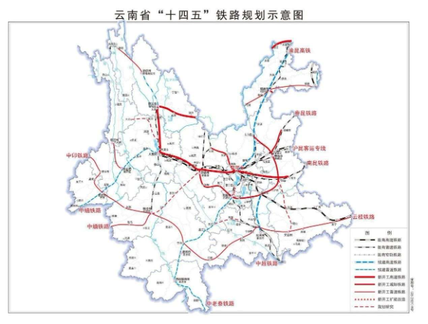 云南20条铁路动态：15条规划+5条在建，离开工不远了