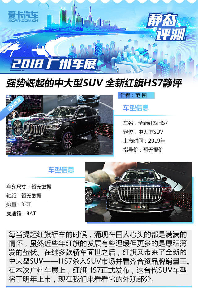 强势崛起的中大型SUV 全新红旗HS7静评
