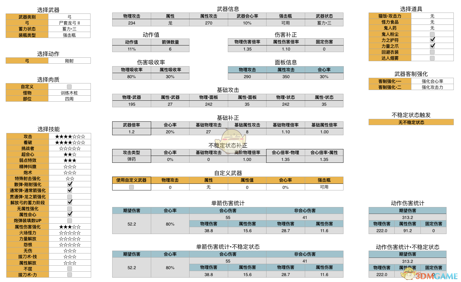 《怪物猎人：世界》历战王绚辉龙弓数据分析