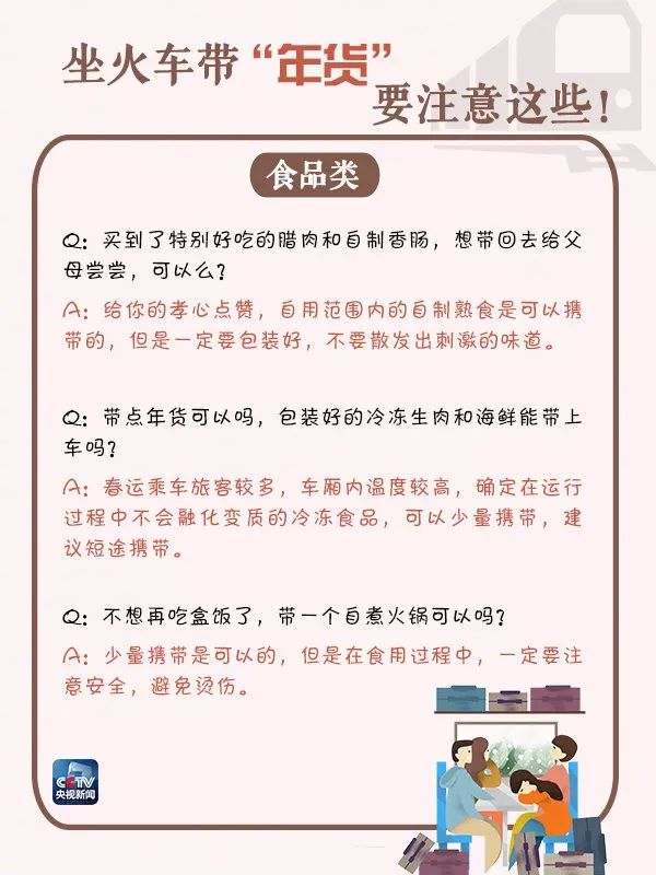 所有人 过年回家，这些食品、化妆品不能带上火车！