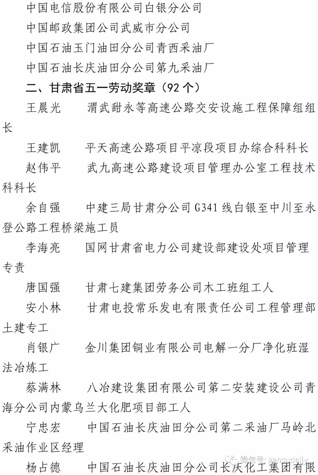甘肅洮河拖拉機制造有限公司榮獲“甘肅省五一勞動獎狀”