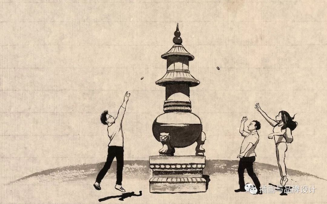 插画丨乌克兰插画师画出传统与现代并存的魅力上海，让你体会最上海的生活