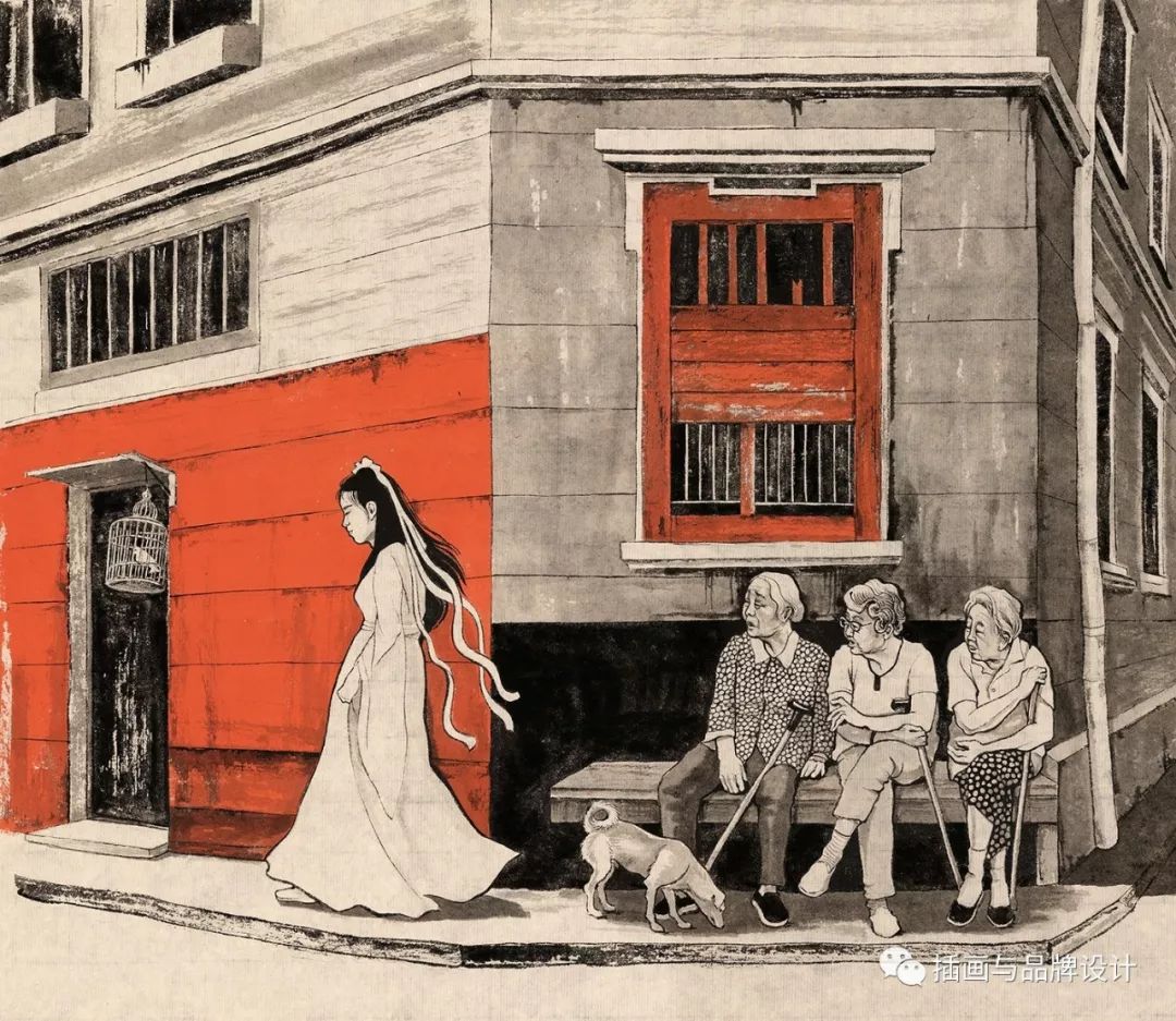 插画丨乌克兰插画师画出传统与现代并存的魅力上海，让你体会最上海的生活