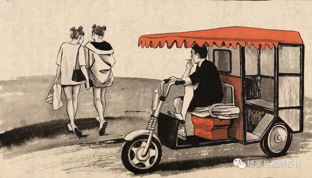 插画丨乌克兰插画师画出传统与现代并存的魅力上海，让你体会最上海的生活