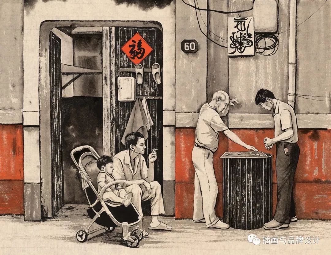 插画丨乌克兰插画师画出传统与现代并存的魅力上海，让你体会最上海的生活