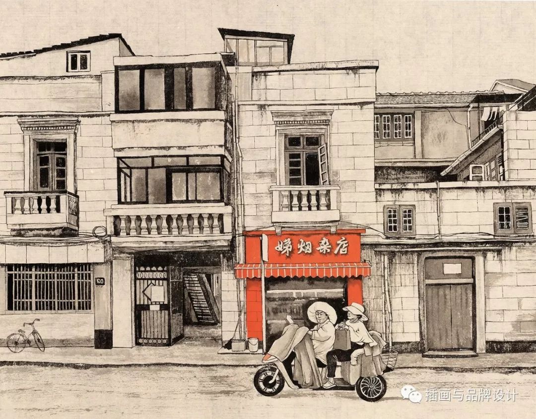 插画丨乌克兰插画师画出传统与现代并存的魅力上海，让你体会最上海的生活