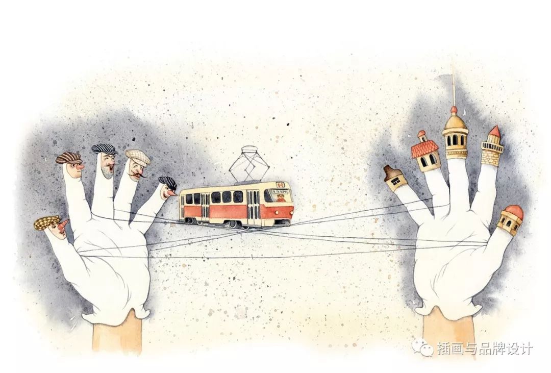 插画丨乌克兰插画师画出传统与现代并存的魅力上海，让你体会最上海的生活