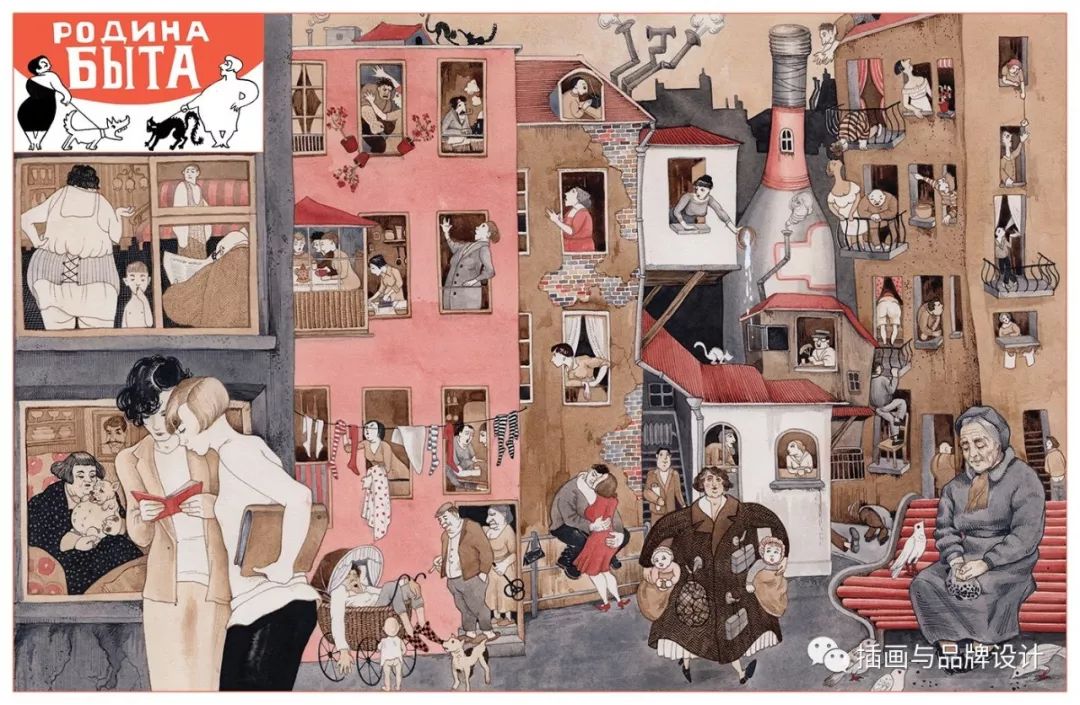 插画丨乌克兰插画师画出传统与现代并存的魅力上海，让你体会最上海的生活