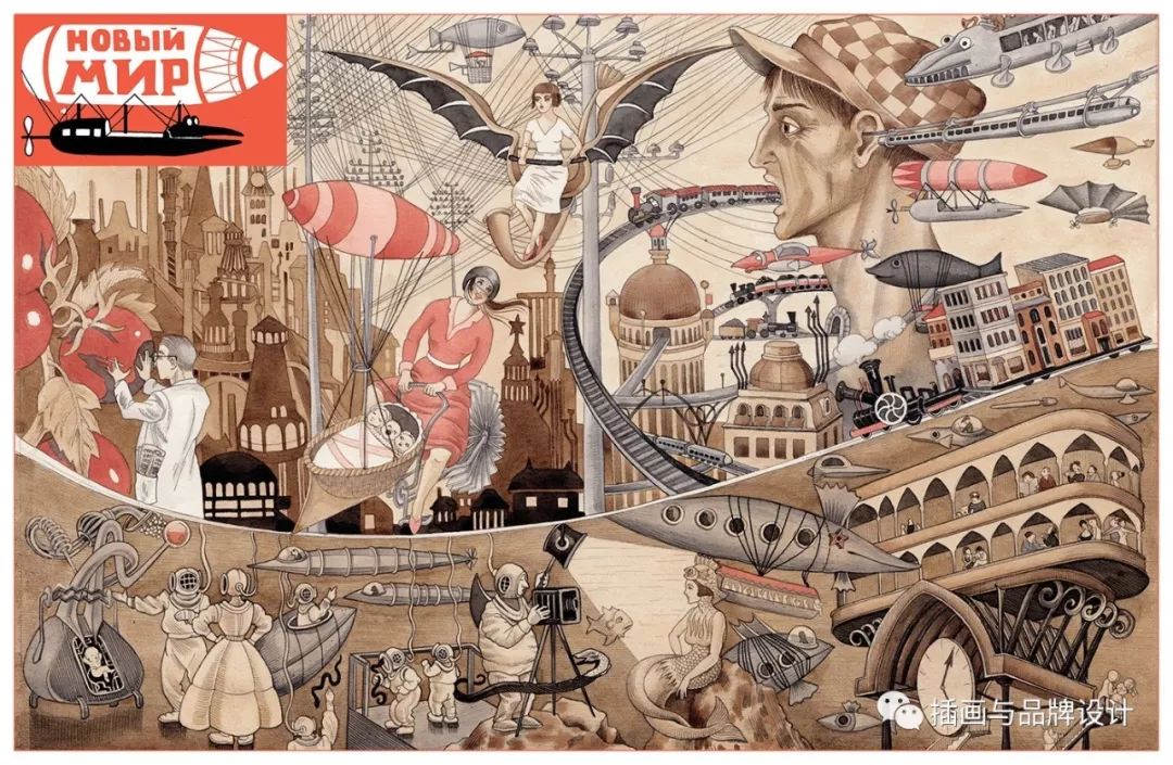 插画丨乌克兰插画师画出传统与现代并存的魅力上海，让你体会最上海的生活