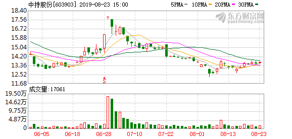 中持股份股票今开是什么意思