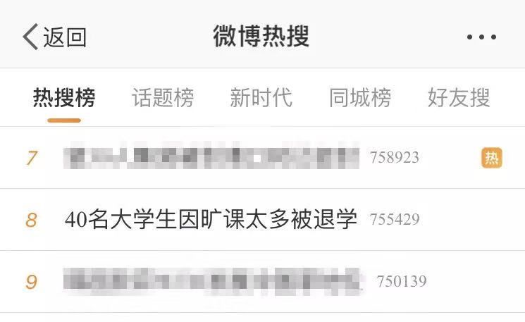 河北体育学院40名大学生旷课多被直接退学 网友：没有规矩，不成方圆