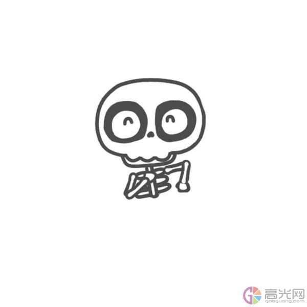骷髅人简笔画画法，骷髅人简笔画画法步骤