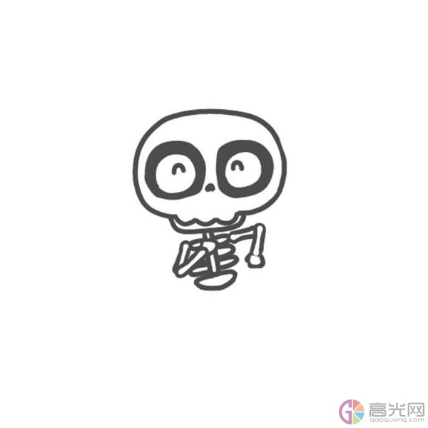 骷髅人简笔画画法，骷髅人简笔画画法步骤