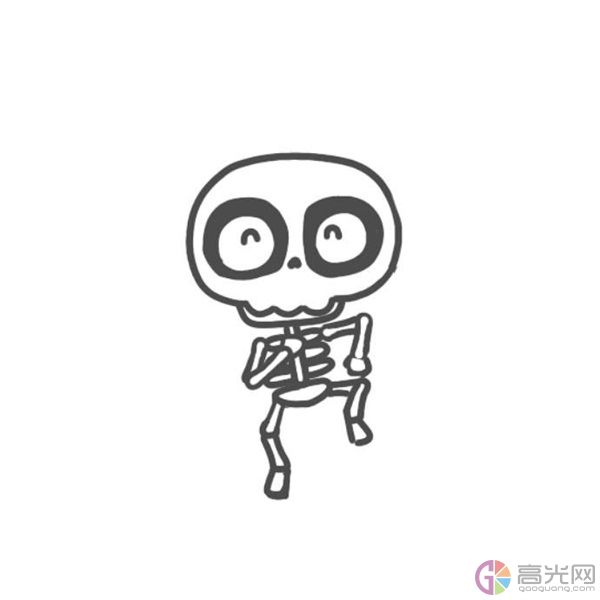 骷髅人简笔画画法，骷髅人简笔画画法步骤