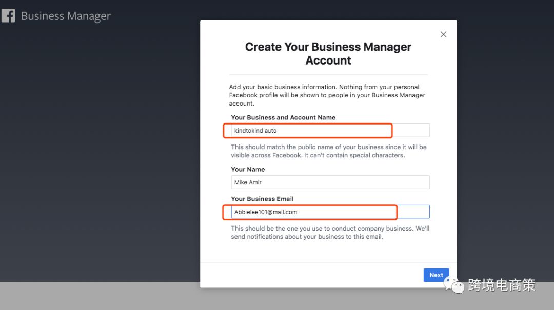 FB创建企业广告账号 Business Ads Manager 「图解」