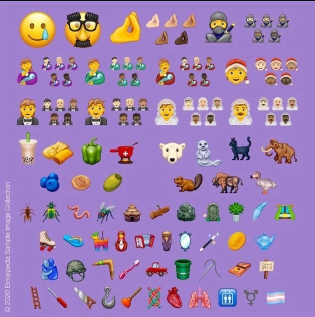 這不最近,emojipedia在官方公佈了2020年度最新emoji表情符號,終於