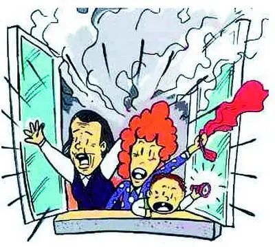 当遇到火灾时，如何逃生