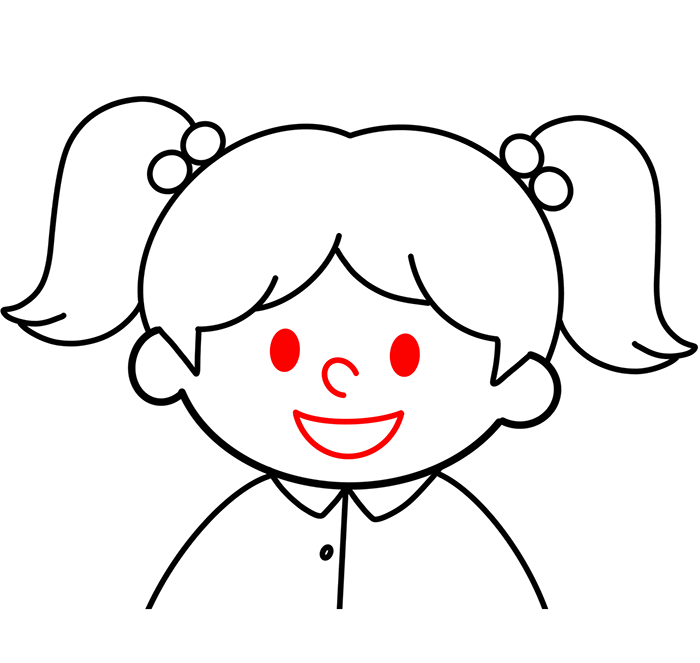 小女孩简笔画漂亮可爱卡通小女孩超萌简笔画