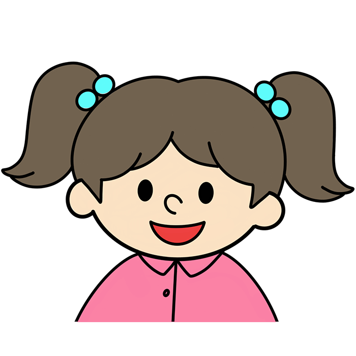 小女孩简笔画漂亮可爱卡通小女孩超萌简笔画