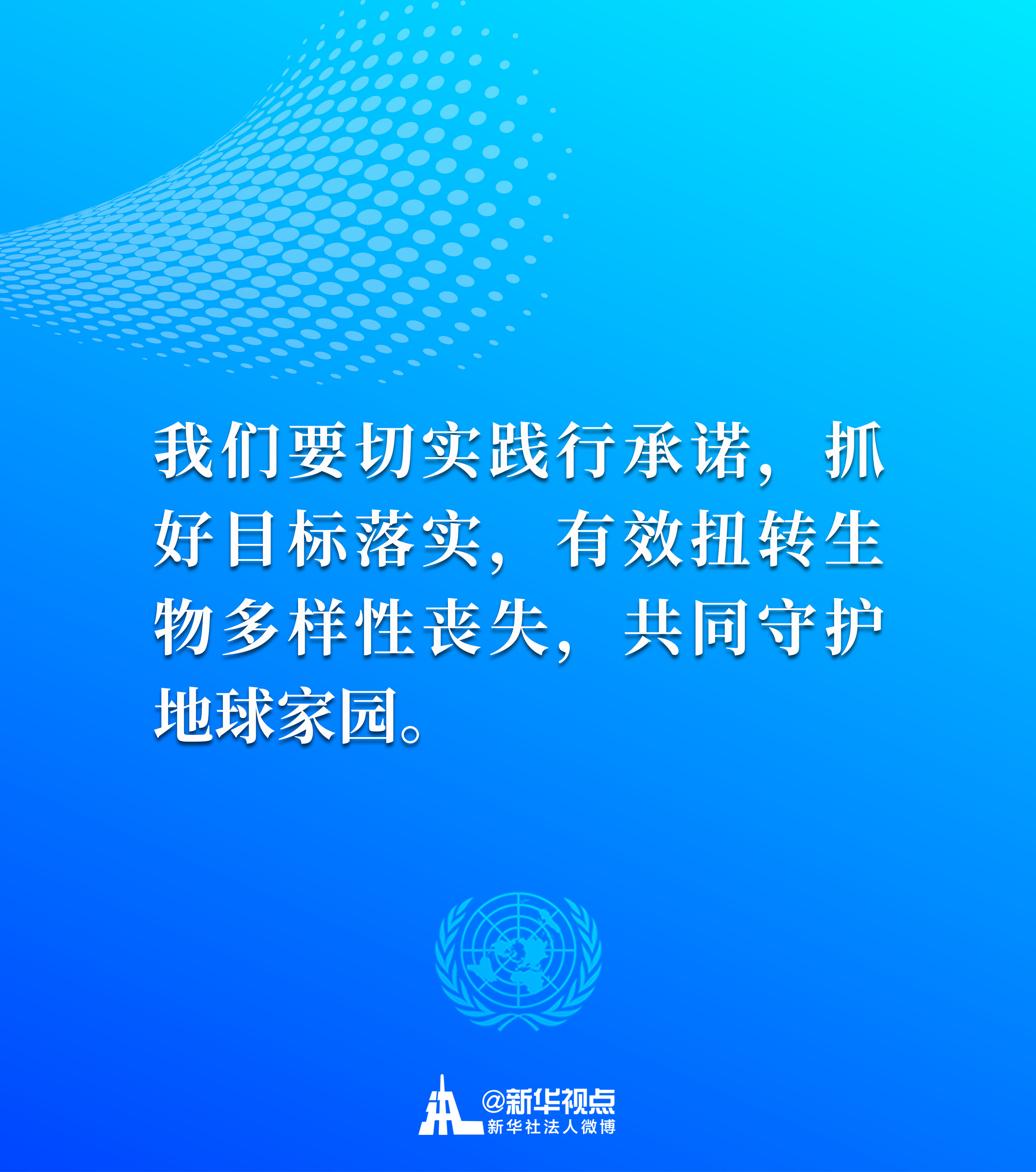 习近平主席在联合国生物多样性峰会重要讲话金句