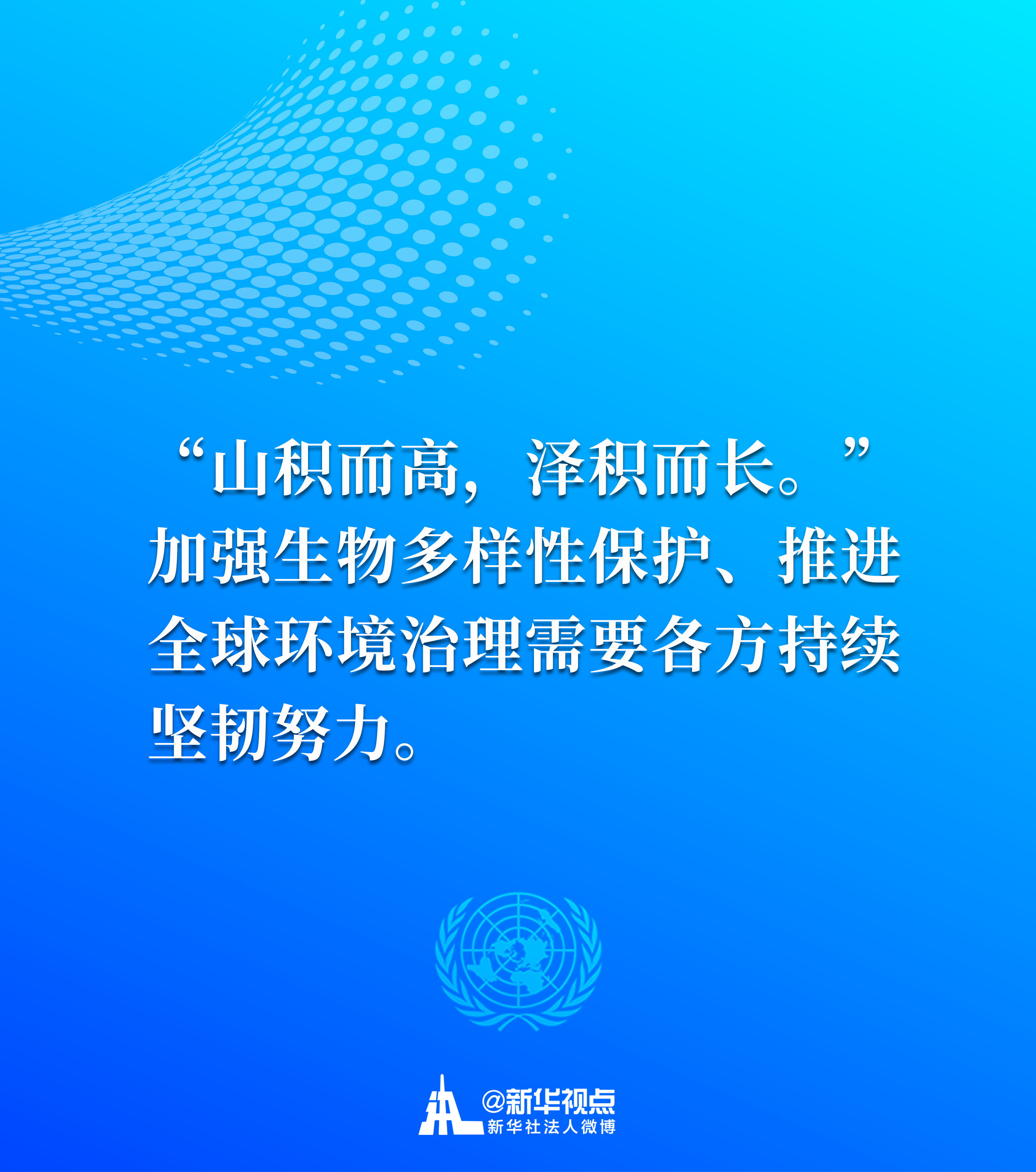 习近平主席在联合国生物多样性峰会重要讲话金句