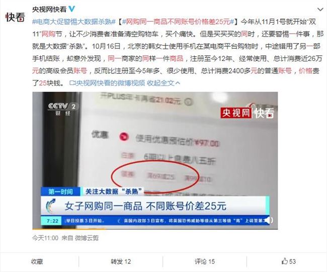 网购同一商品不同账号价格差25元,网购同一商品不同账号价格差25元g