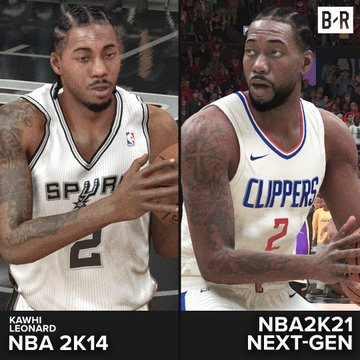 nba模型有哪些(画面逐渐沧桑！媒体多图对比2K14与2K21球员模型)