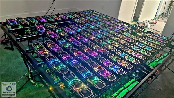 这就是你们抢不到的显卡 78张RTX 3080挖矿月赚7万元