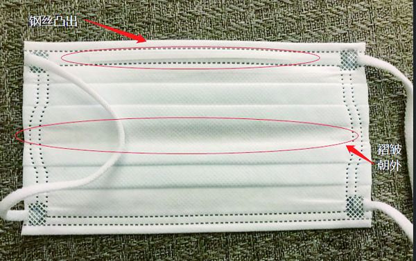 黑色一次性口罩正反面(口罩分正反 佩戴莫弄错)