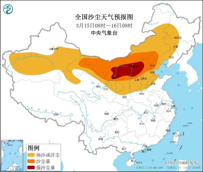 风云卫星视角下滚滚沙尘暴，见证移动的黄色尘埃