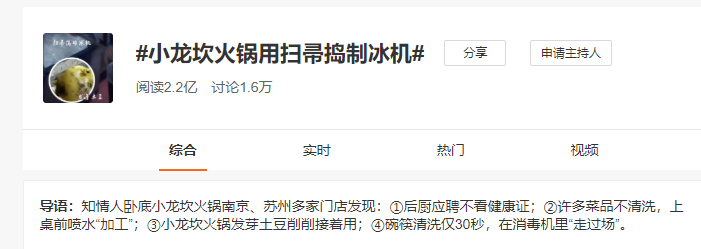 觸目驚心！臥底知名火鍋品牌小龍坎：土豆爛了繼續用、拖把搗制冰機……