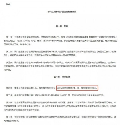 研究生补助,研究生补助一个月多少钱
