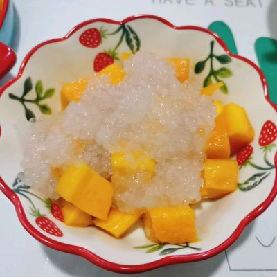 芒果西米露的做法,純牛奶芒果西米露的做法