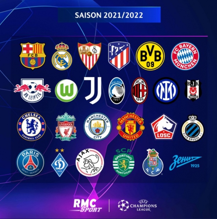 下赛季欧冠已确定25队，剩余直接晋级正赛名额取决于欧联决赛结果