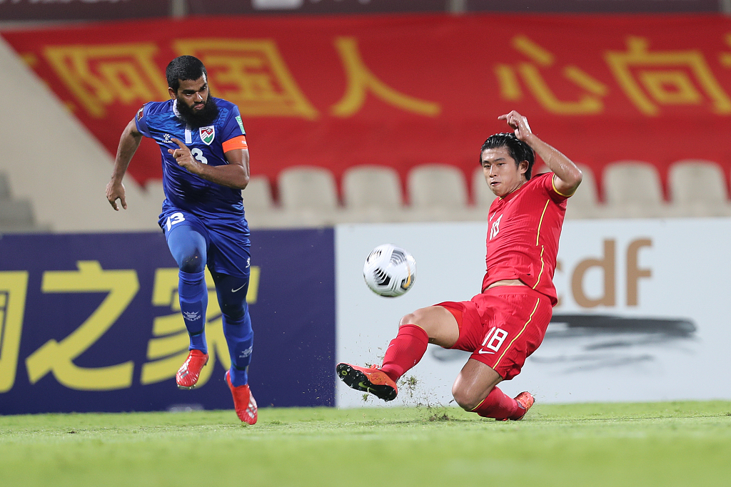 2021世预赛亚洲区A组次轮：中国男足5-0马尔代夫