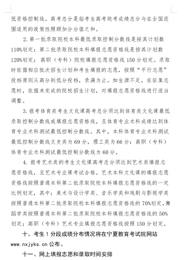 文科一本线505，二本430；理科一本线412，二本345！宁夏高考分数线公布