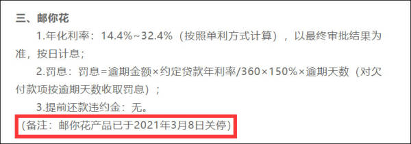 关停年化利率最高产品，中邮消费金融还好吗？