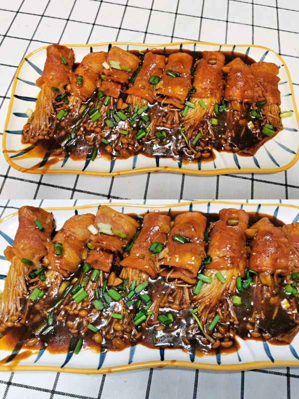 培根金針菇卷,培根金針菇卷家常做法